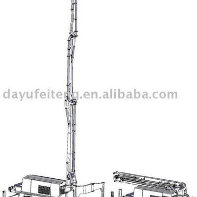 concrete pump placing boom