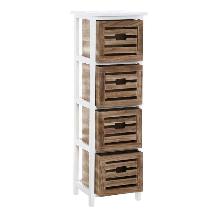 4 Drawers Wooden Living Room Bedroom Storage Cabinet