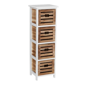 4 Drawers Wooden Living Room Bedroom Storage Cabinet