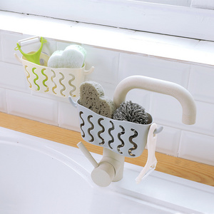 Latest Sink Shelf Caddy Suction Cup Sponge Soap Holder Punch-free Storage Hanging Basket Faucet Organizer Drain Rack for Kitchen