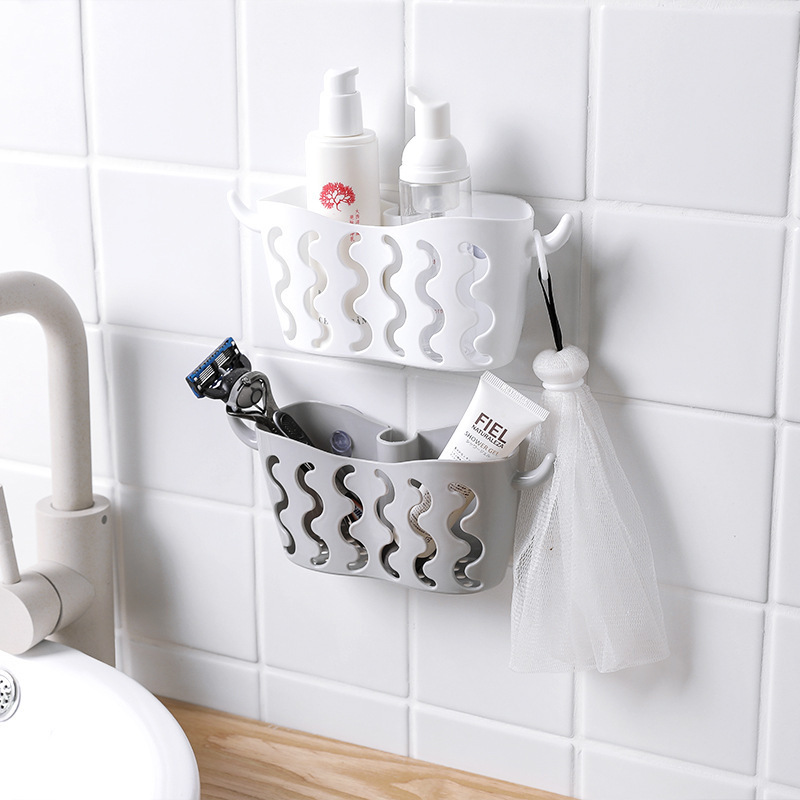 Latest Sink Shelf Caddy Suction Cup Sponge Soap Holder Punch-free Storage Hanging Basket Faucet Organizer Drain Rack for Kitchen