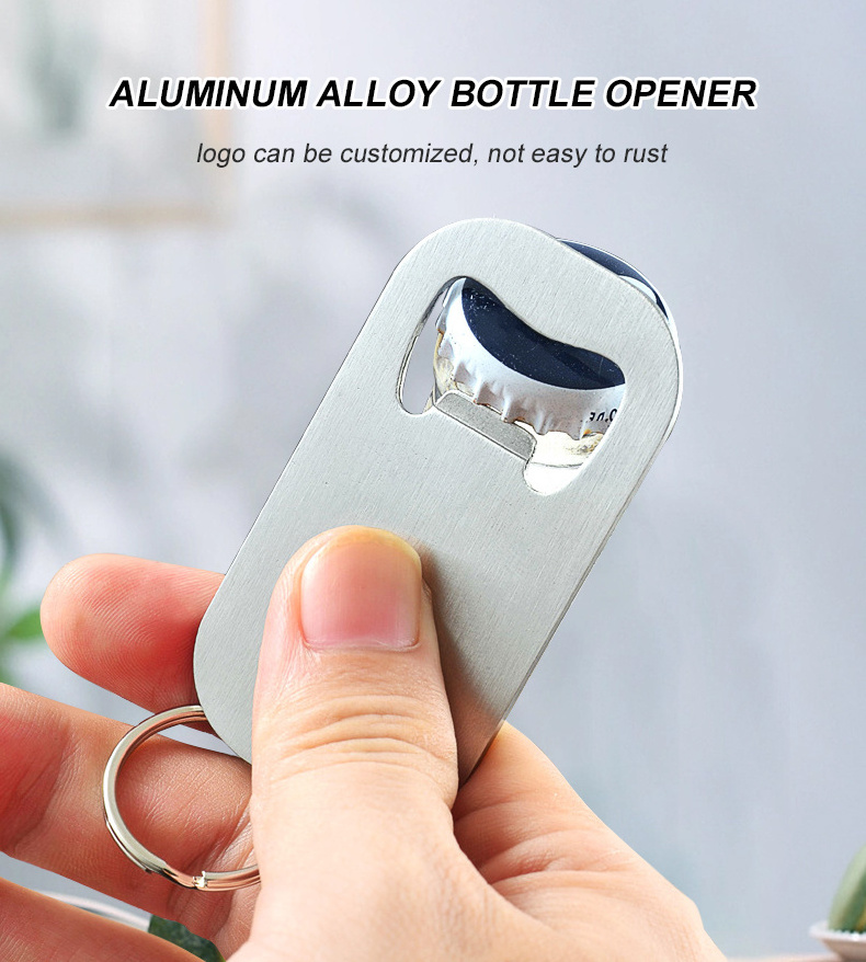 Beer Opener's Stainless Steel Sublimation Can Metal Bottle Opener Mini Keychain Lid Openers Speed Key Chain Custom Bottle Opener