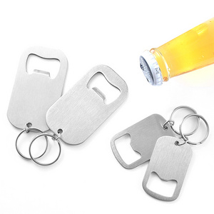 Beer Opener's Stainless Steel Sublimation Can Metal Bottle Opener Mini Keychain Lid Openers Speed Key Chain Custom Bottle Opener