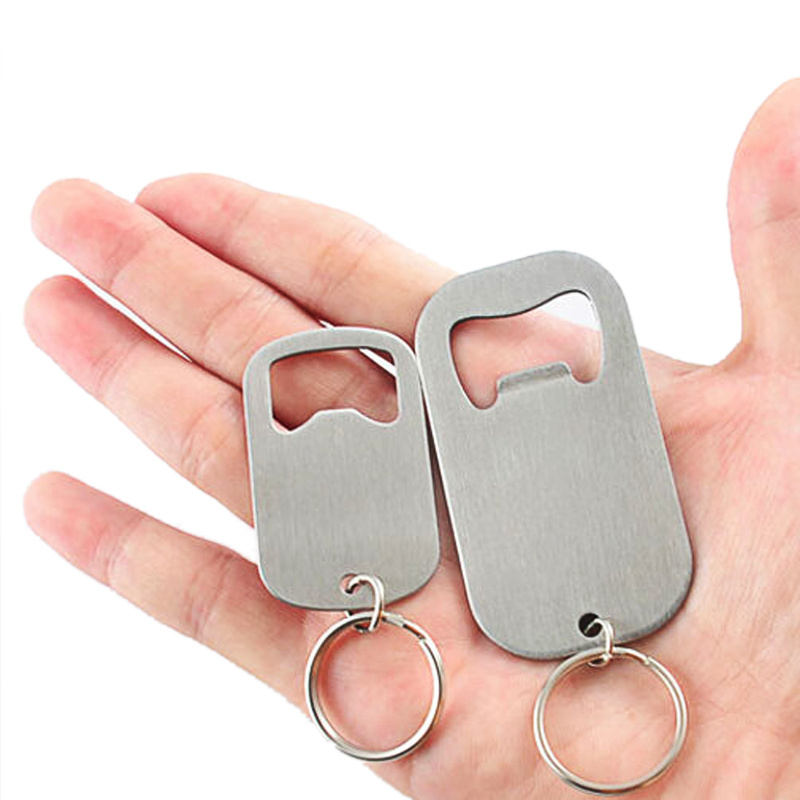 Beer Opener's Stainless Steel Sublimation Can Metal Bottle Opener Mini Keychain Lid Openers Speed Key Chain Custom Bottle Opener