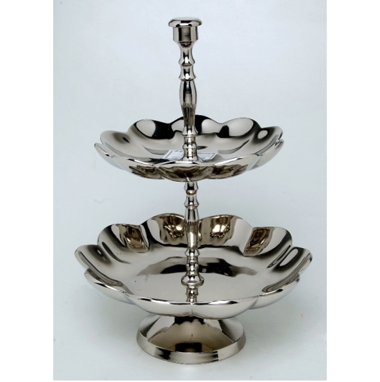 Shiny Finishing Round Shape Top Cake Stand For Christmas Party Cake Plate At Low Price