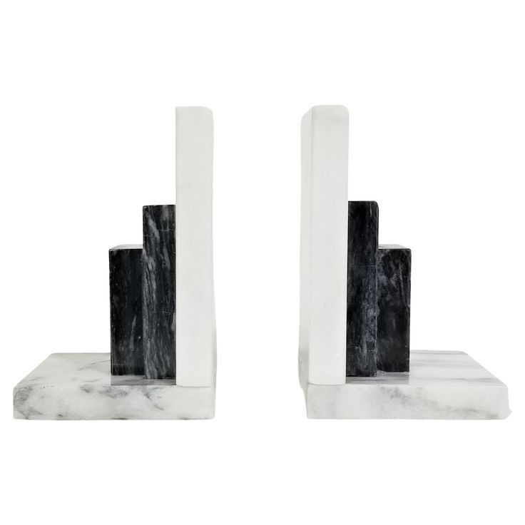 White Finished Table Decor Marble Bookend Book Holder Custom Antique Marble Book Holding Bookend Supplier