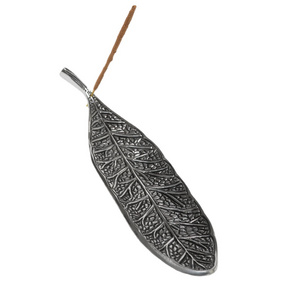 Solid New Aluminum antique leaf designer incense holder ash catcher home decorative incense burner