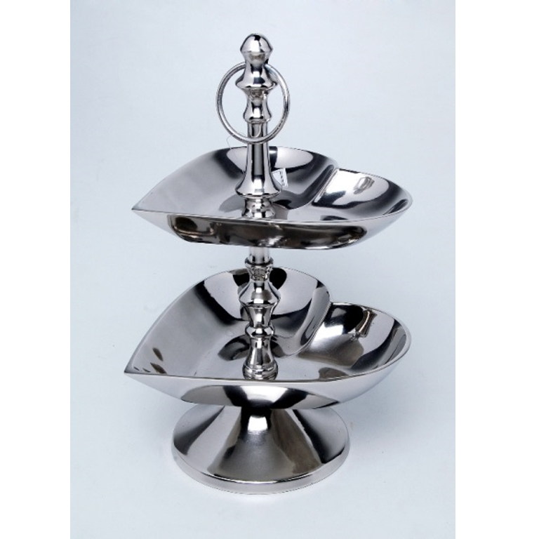 Shiny Finishing Round Shape Top Cake Stand For Christmas Party Cake Plate At Low Price