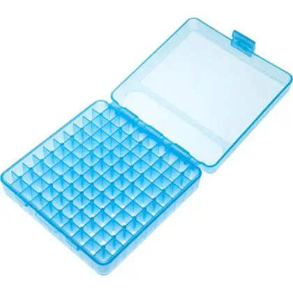 waterproof blue 100 round plastic hard flip-top ammo box