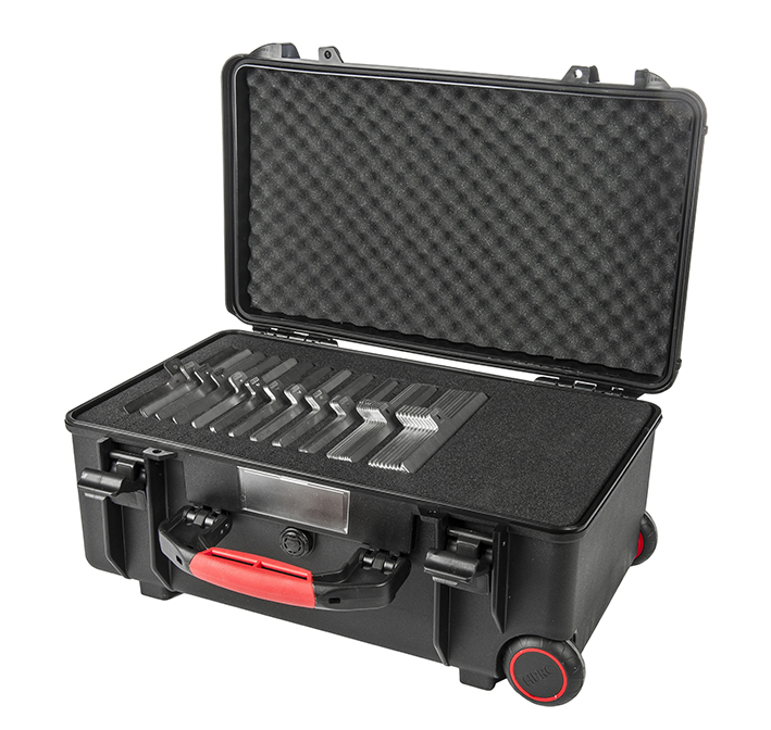 Protective Roller Tactical Hard Case With Foam Waterproof & Crushproof Plastic drone jammer  hard case