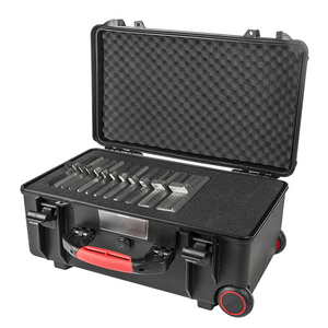 Protective Roller Tactical Hard Case With Foam Waterproof & Crushproof Plastic drone jammer  hard case