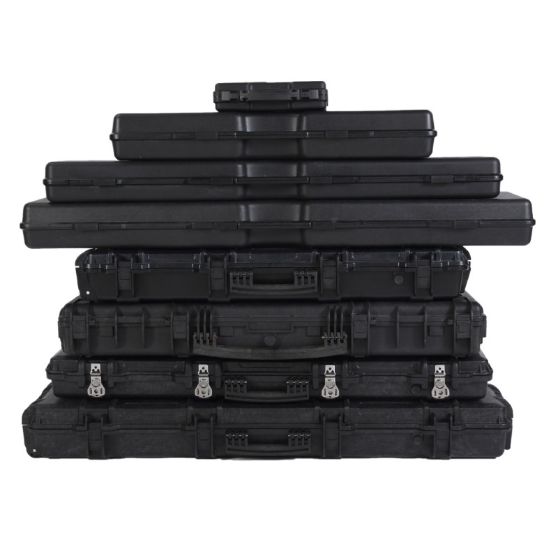 pretty long gun hard case box wholesale gun case with TSA lock positions hole light