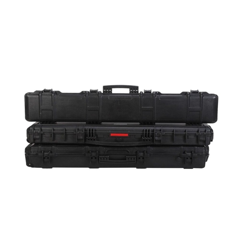 pretty long gun hard case box wholesale gun case with TSA lock positions hole light