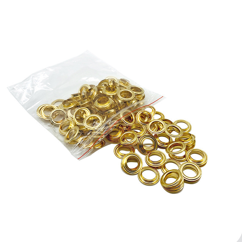 Wholesale custom size plated metal brass stainless steel garment eyelet for shoes and bag