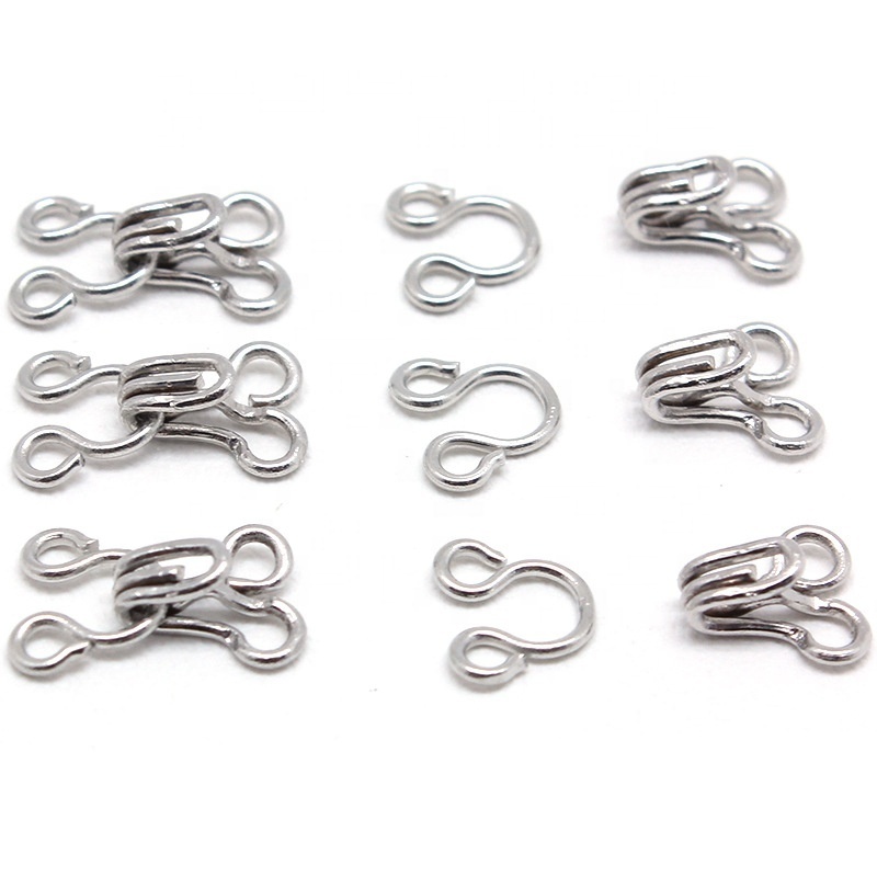 New Arrival  Metal Hook And Eye In Silver Color Eco Friendly Trousers Hook And Eye hook and Bar Closure For Pants/Coats