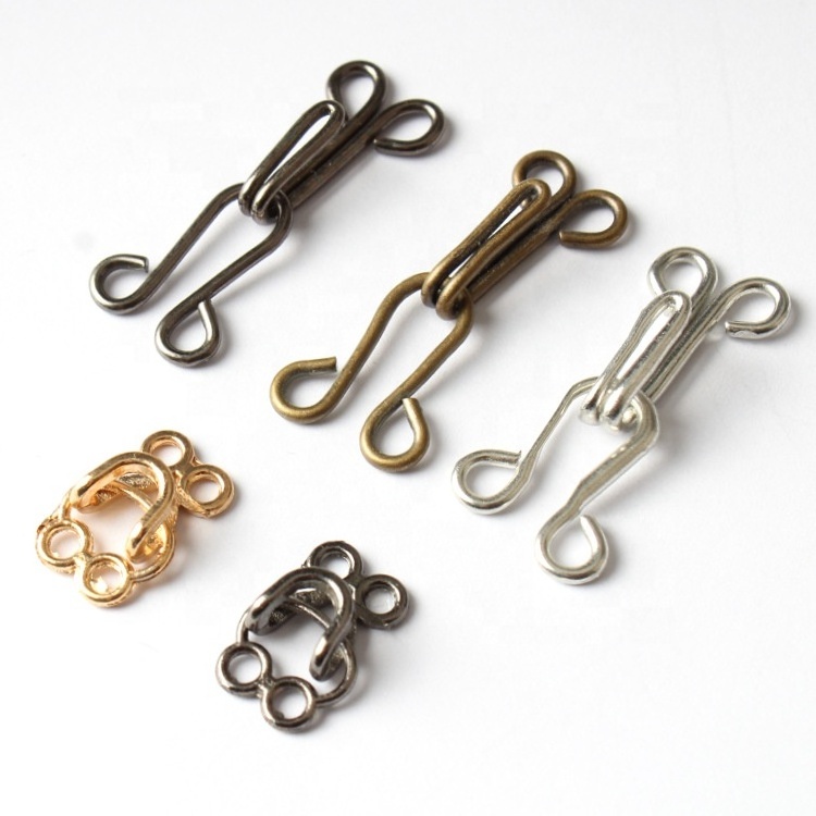 New Arrival  Metal Hook And Eye In Silver Color Eco Friendly Trousers Hook And Eye hook and Bar Closure For Pants/Coats