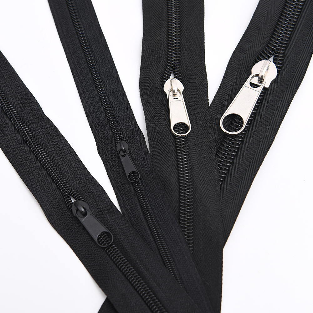 Wholesale Factory Custom #3 #5 #8 #10 Polyester Zinc Alloy Cierre Rollo Nylon Coil Zipper Long Chain with Slider