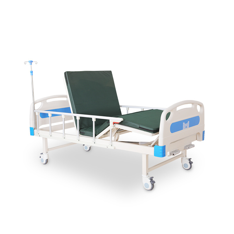 On Sale Hospital Furniture Clinic Patient Bed 2 Function Manual Steel Frame Healthcare Nursing Medical Care Bed