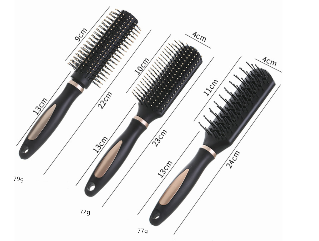 Detangle & Smooth Black Cushion Hair Brush