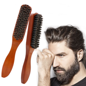 100% Pure Firm Boar Bristles Natural Firm Hog Hair Beard Mustache Brush