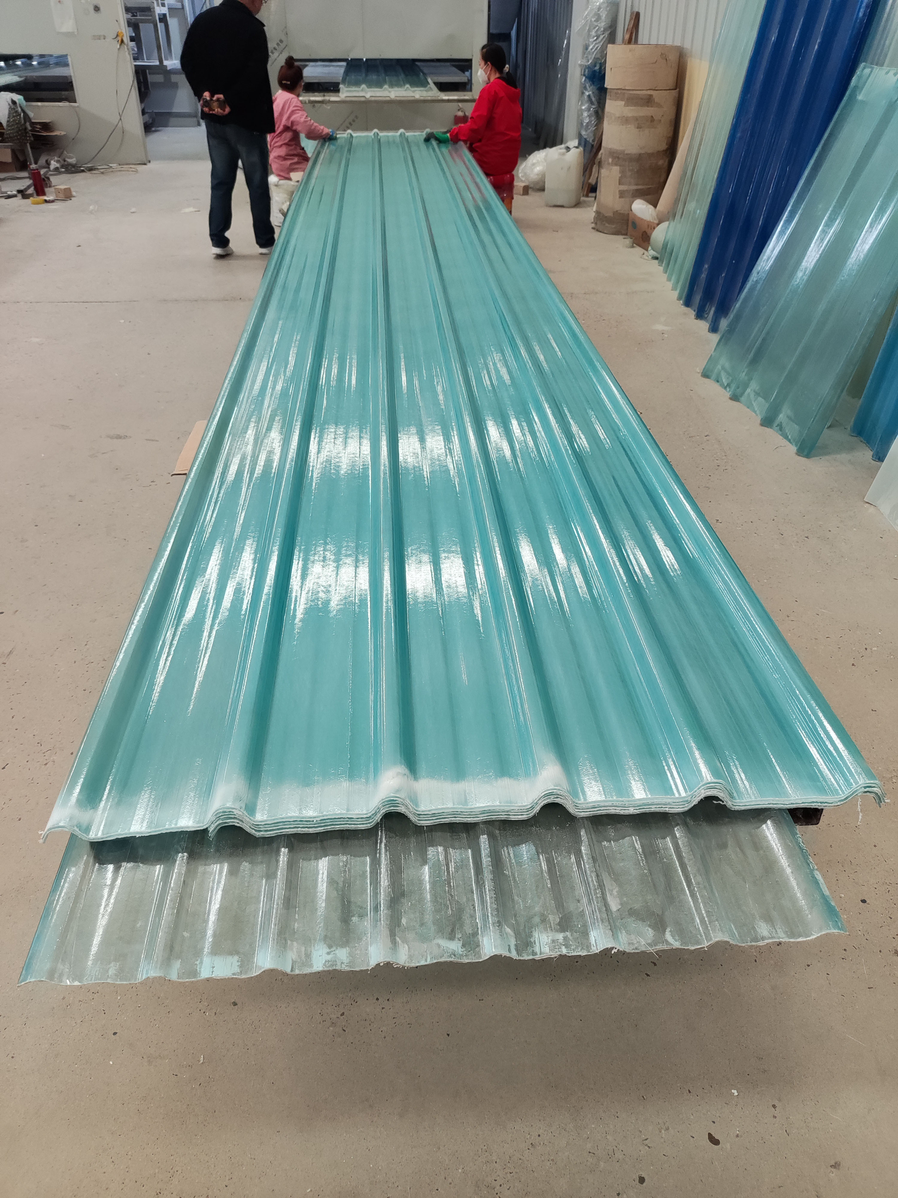 Heat Resistant FRP Roofing Sheet 0.8-3mm Thickness Fiberglass Translucent Corrugated Roof Panels