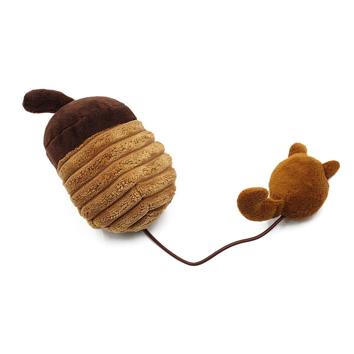 Custom Small Squirrel Stuff Plush Toy Animal Mini Pinecone Cat Chew Toy