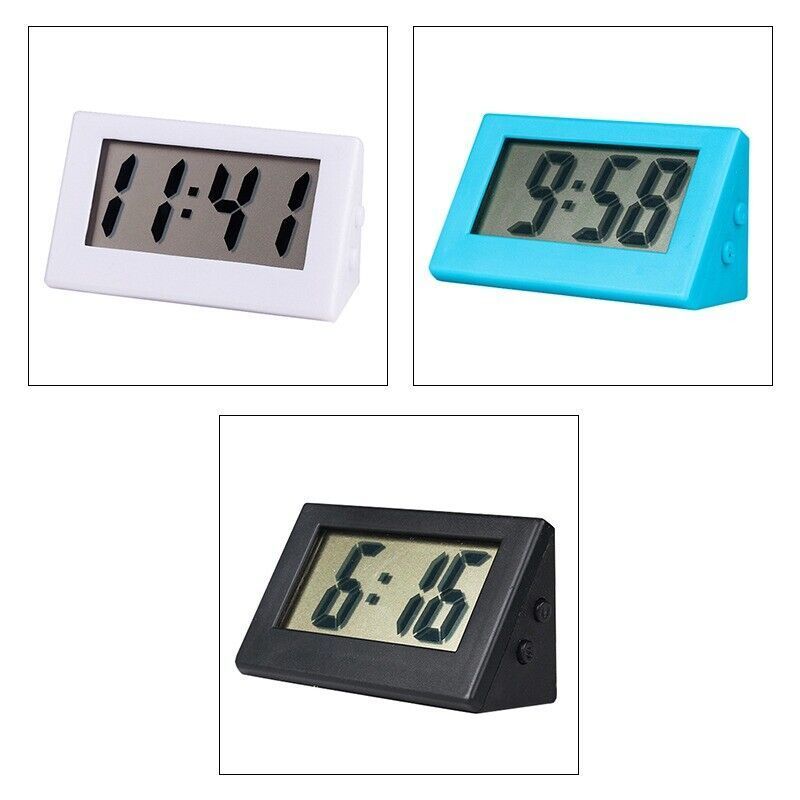 Mini Lcd Digital Clock Bedroom Small Electronic Watch Portable Table Student Exam Mute Desktop Clock