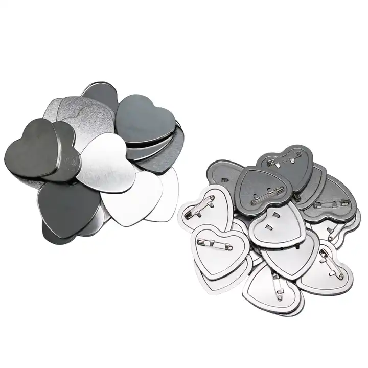 57*53mm Heart Shape Rotation Plastic Button Badge Making Machine with 100pcs Material sets