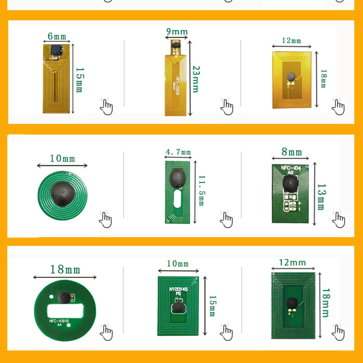 ISO14443A rfid writable fpc pcb flexible micro small nfc tag for smart toys and gifts application