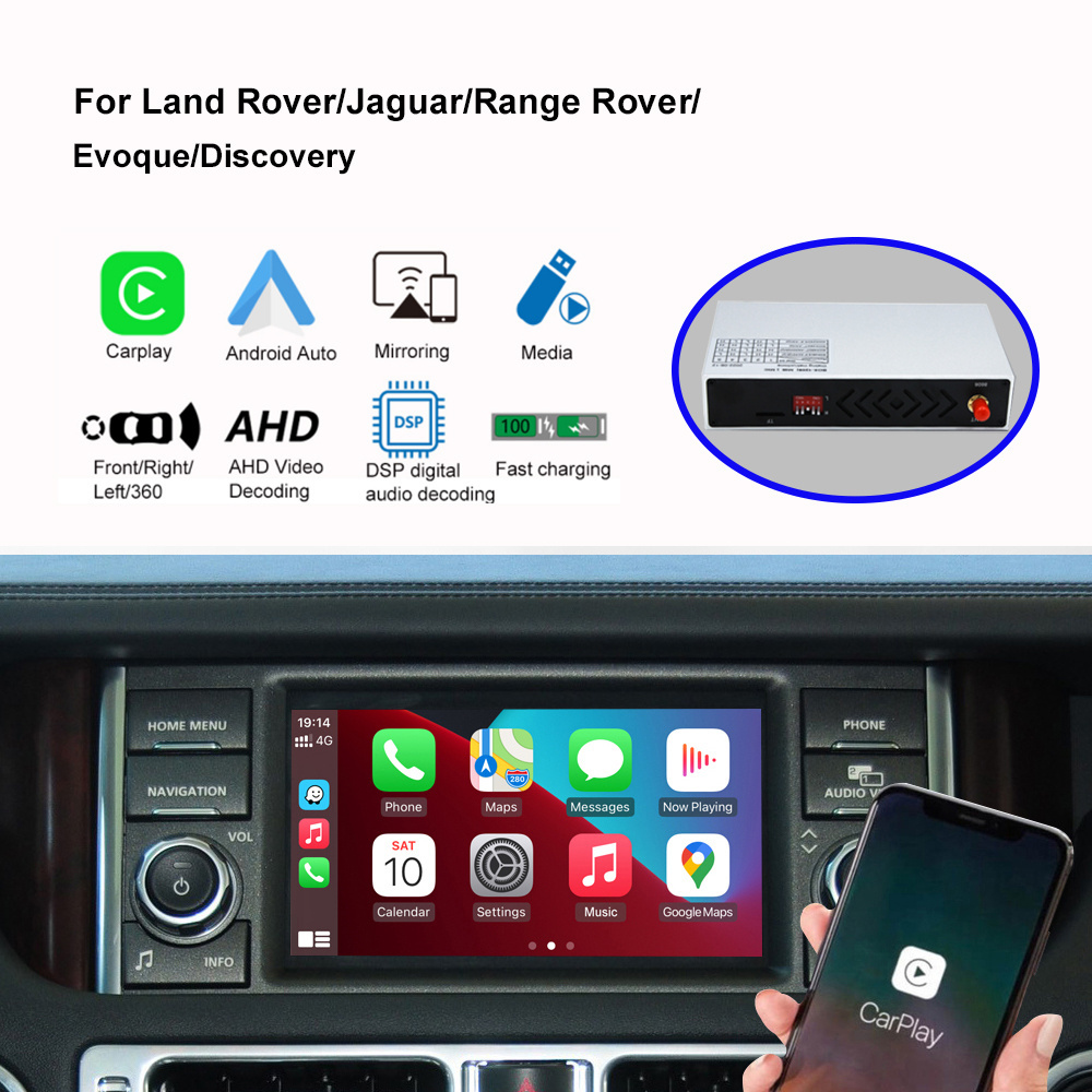 Wireless Apple Carplay For Land Rover Range Rover Evoque Discovery Jaguar XF XE Android Auto Ai Box Multimedia USB Navigation DS