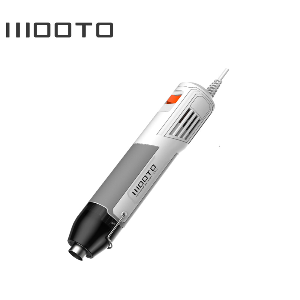 MOOTO 350W Mini Heat Gun Tool with Two Nozzles  Overload Protection for Craft Embossing Stripping Paint