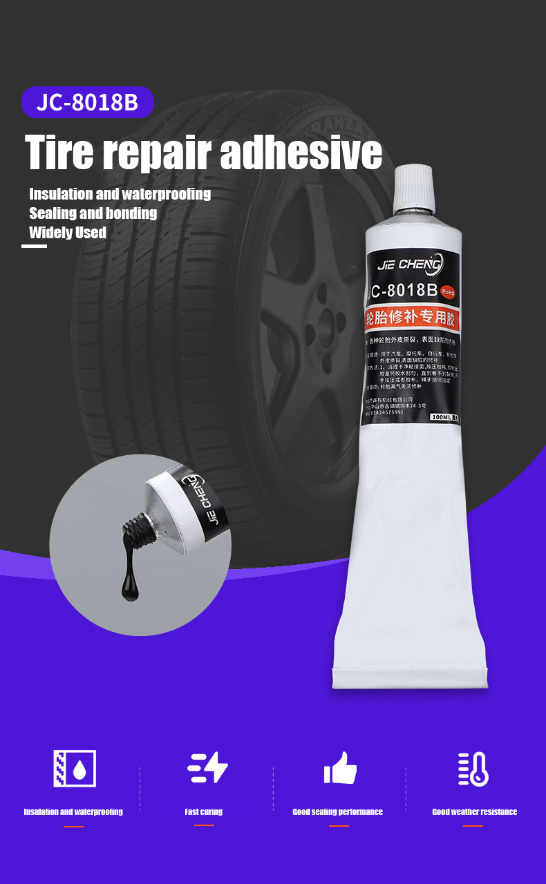 Tire Repair Metal Sticker Adhesive Epoxy Resin Fast Drying Black Clear Liquid Resin Glue For Tire  Acrylic Casting Adhesive