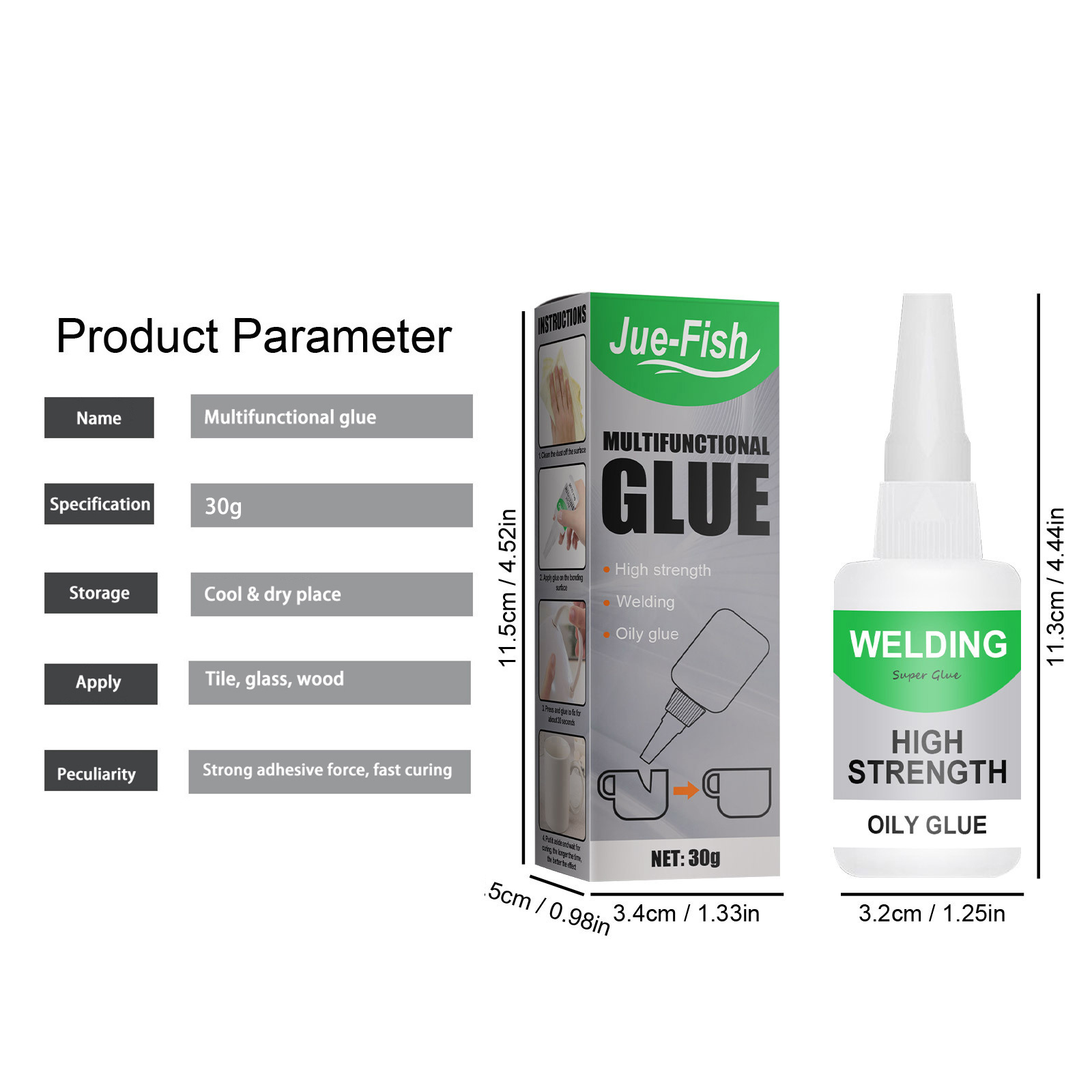 Transparent White 50G Strong Plastic Glue Waterproof PVC Glue Universal Super Glue For Rubber And Plastics Metal Ceramics