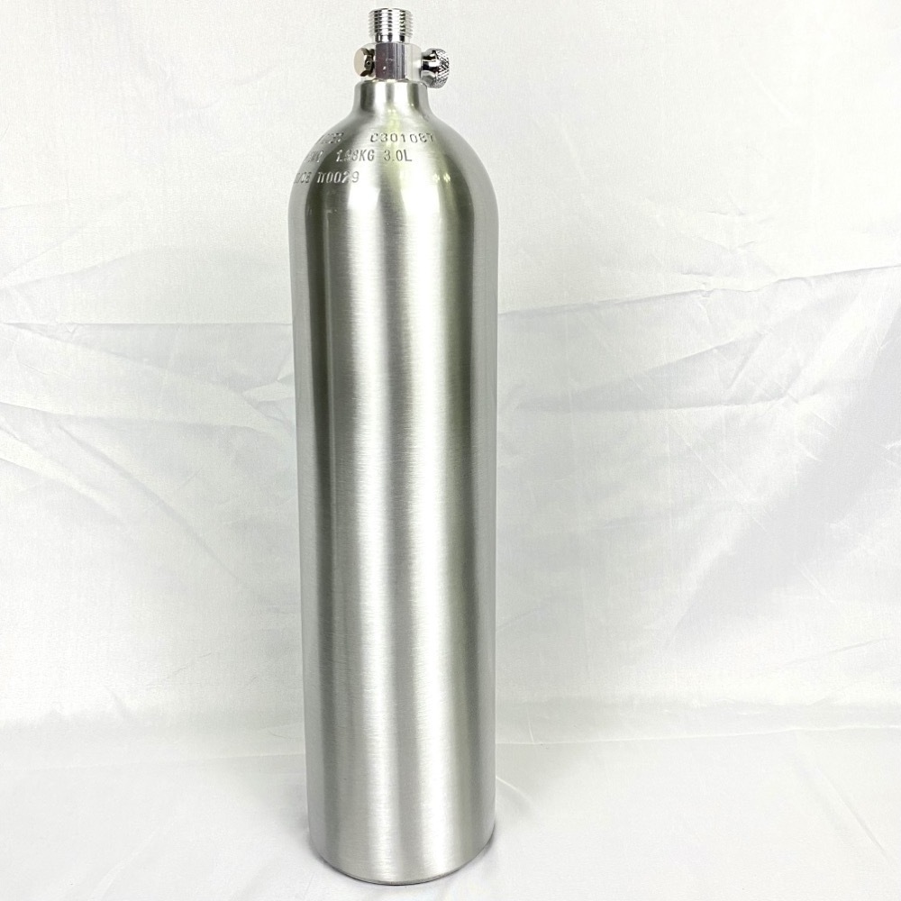 Hot sale co2 aquarium bottle empty cylinder 3L aquarium tank with G5/8 on/off valve