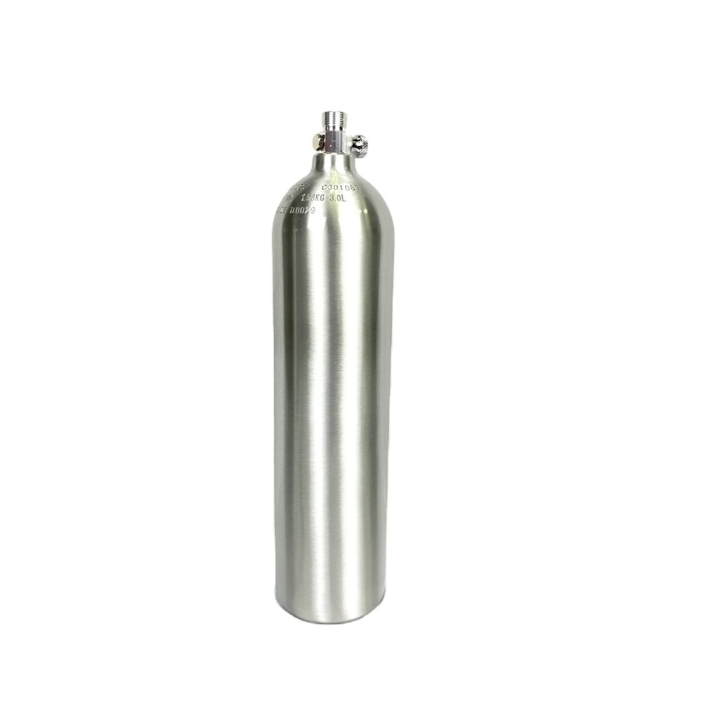 Hot sale co2 aquarium bottle empty cylinder 3L aquarium tank with G5/8 on/off valve