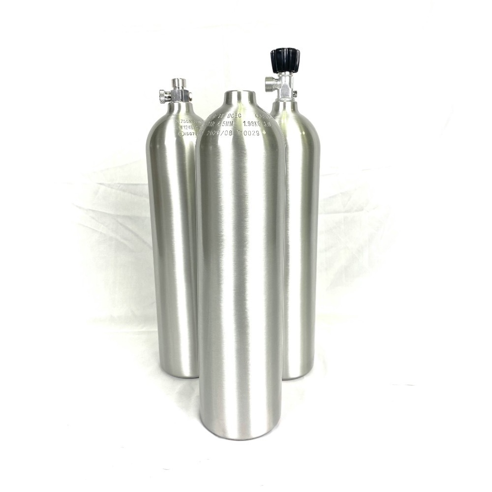 Hot sale co2 aquarium bottle empty cylinder 3L aquarium tank with G5/8 on/off valve