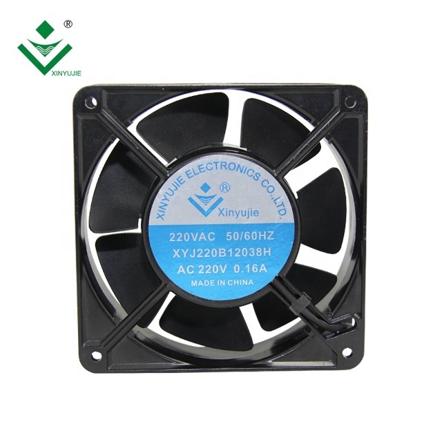 High CFM metal 110 volt 120v 240v ball bearing ac axial fan 120x120x38mm 12038 220v industrial ac cooling fan