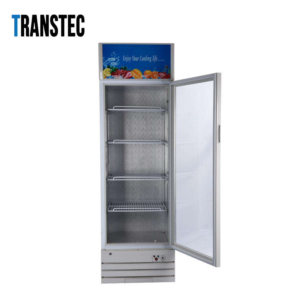 Cost effective Glass Door Cola beverage beer Pepsi display Fridge run on solar system 268 litres energy saving