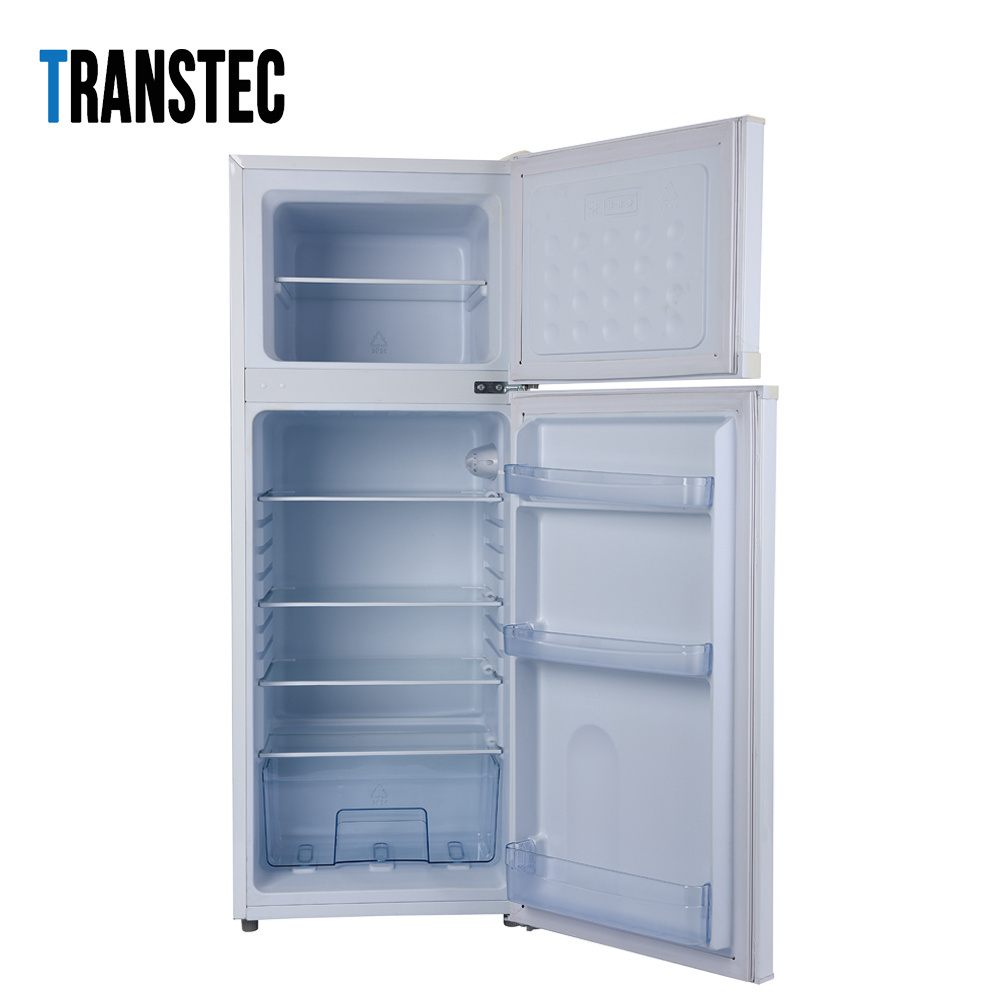 178l Stainless Steel 2 Door Refrigerator Mini solar Fridge  BCD-178