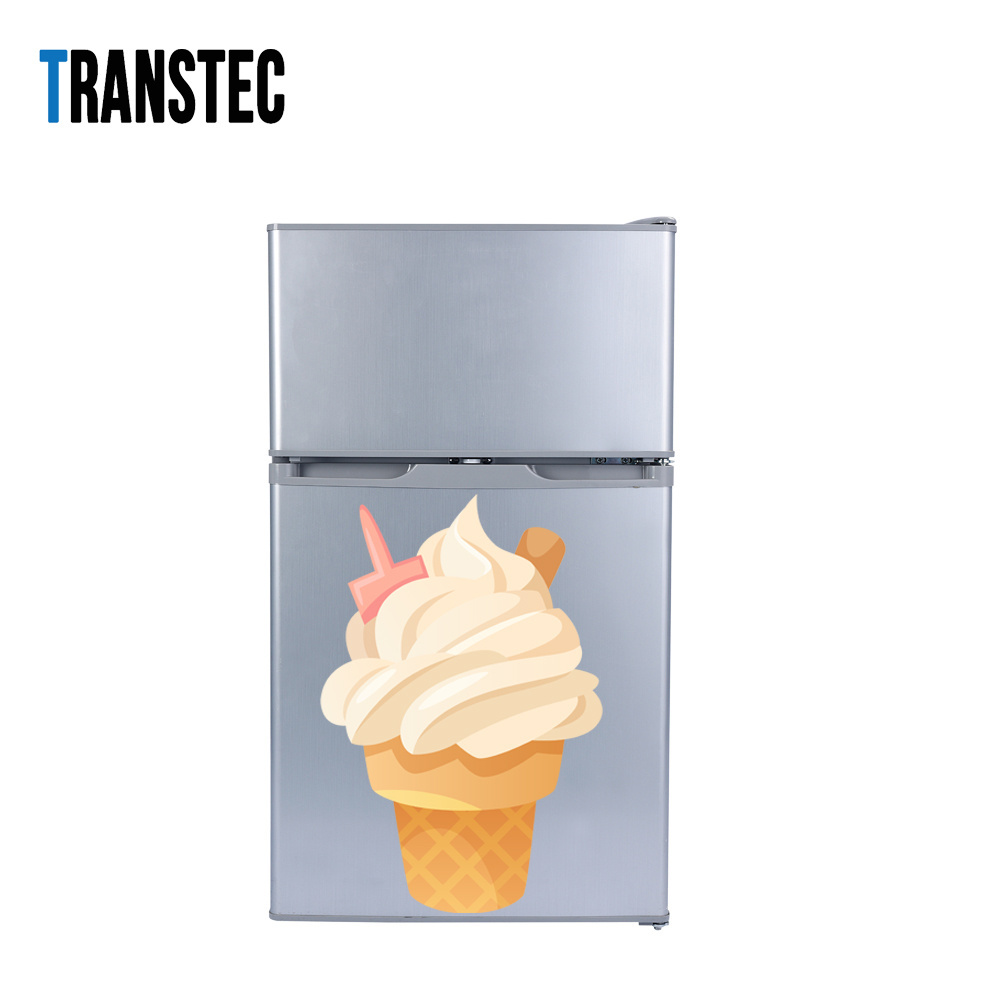 White Upright refrigerator with Lock and Key Apartment Small Size Fridge Refrigerator with Solar Panel