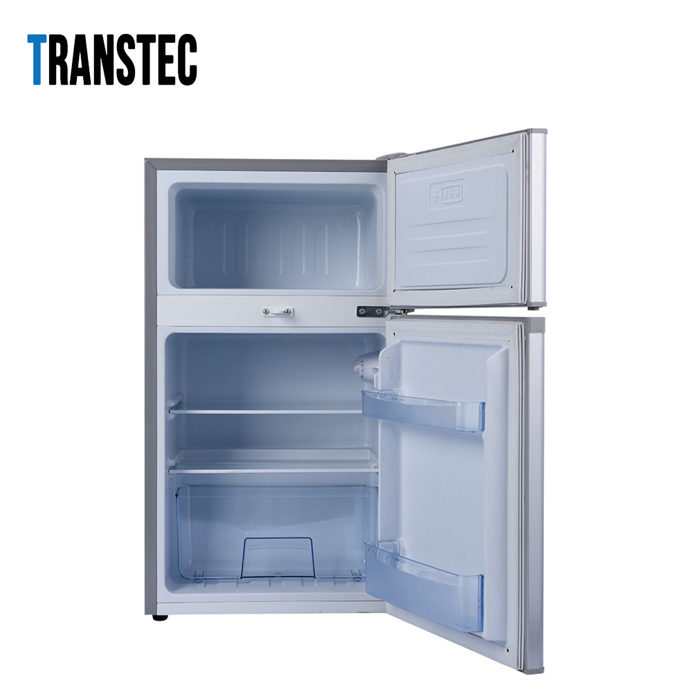 White Upright refrigerator with Lock and Key Apartment Small Size Fridge Refrigerator with Solar Panel