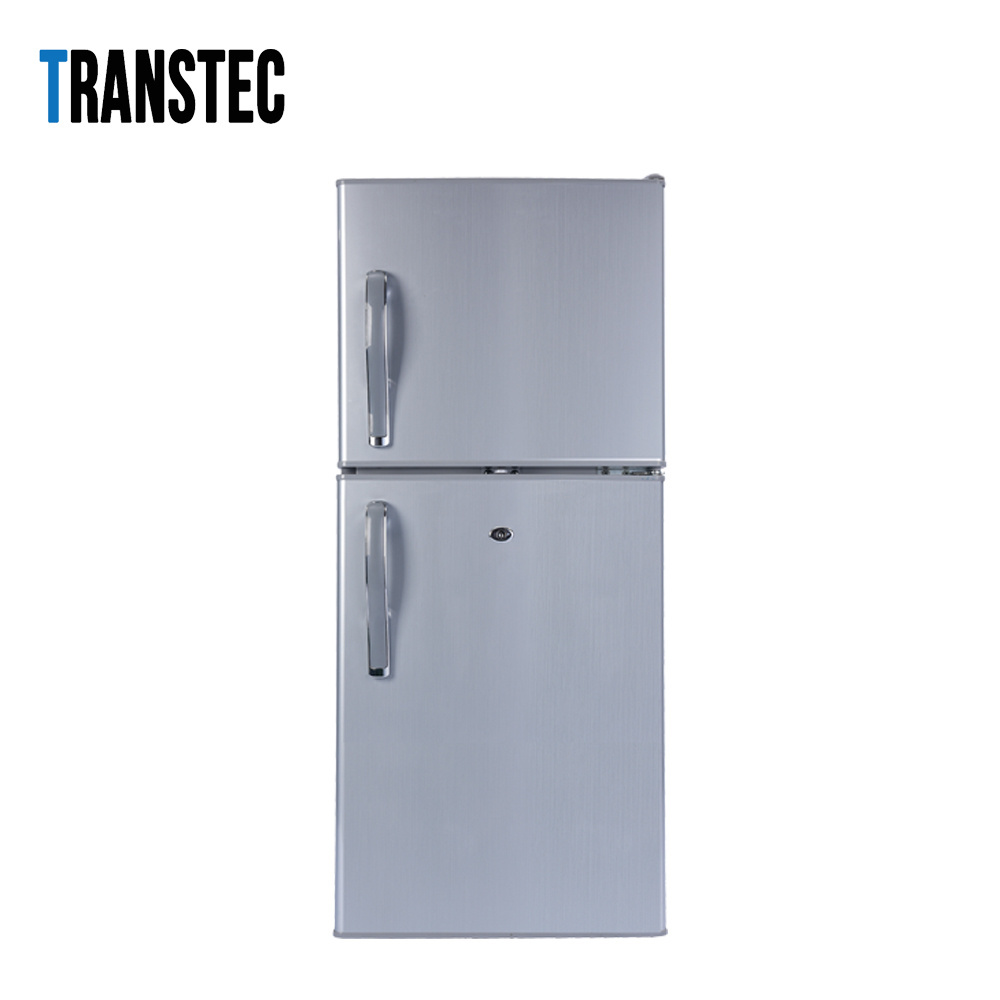 One of the most popular domestic appliances 98L upright double door refrigerator solar powered dc 12V solar  refrigerator