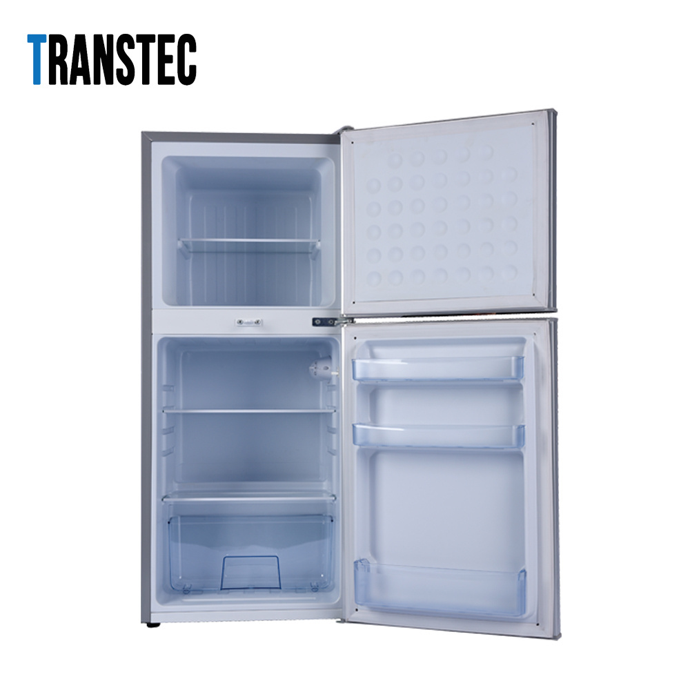 One of the most popular domestic appliances 98L upright double door refrigerator solar powered dc 12V solar  refrigerator