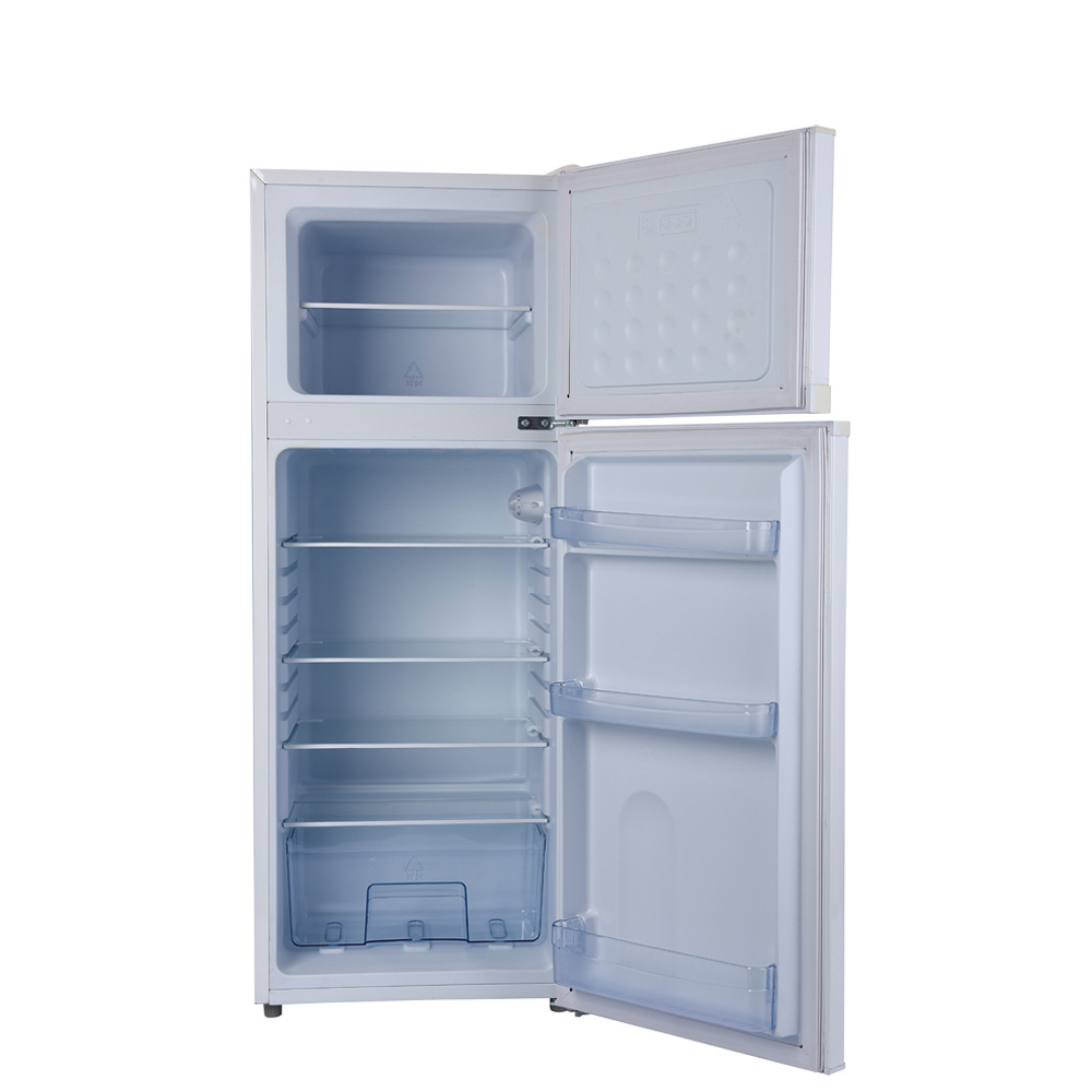 178l Stainless Steel 2 Door Refrigerator Mini solar Fridge  BCD-178