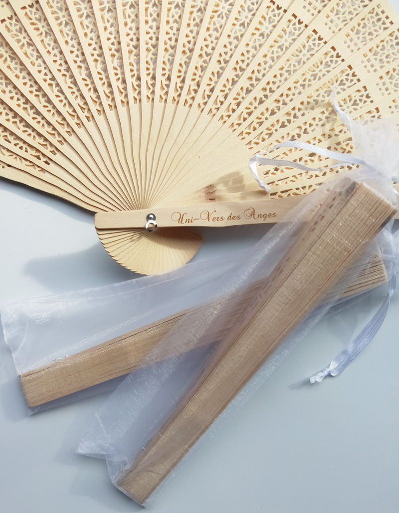 Chinese carved folding fragrance wood hand fan wedding fan