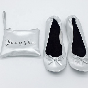 Hot Selling OEM  Wholesale lady roll up ballet flats foldable ballerina flats for wedding gift