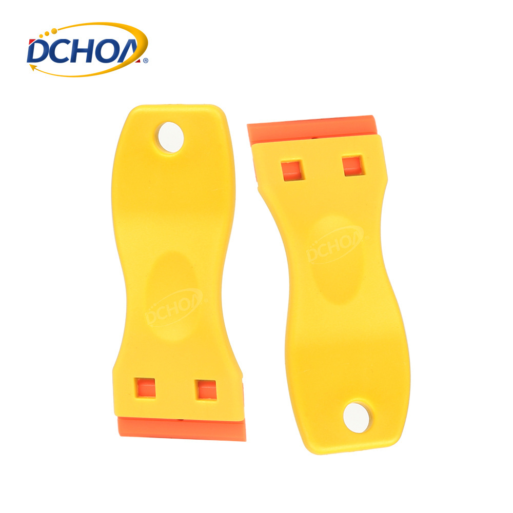 DCHOA Plastic Razor Blade Glass Car Scraper For Label Removal Tool Sticker Remover Scraper Tool