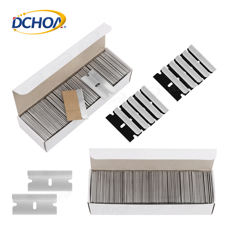 DCHOA 100pc Packed Box Cutter Replacement Blade Single Edge Razor Blades