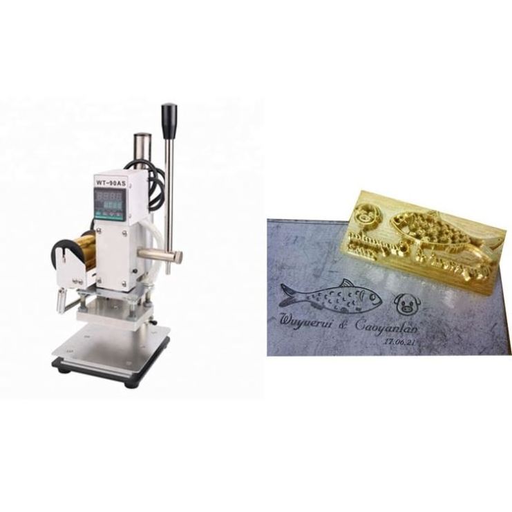 Stamping Hot Foil Leather Embossing For Press Printing Heat Logo Mold Paper Stamp Plastic Card  Car Number Plate Making Machine