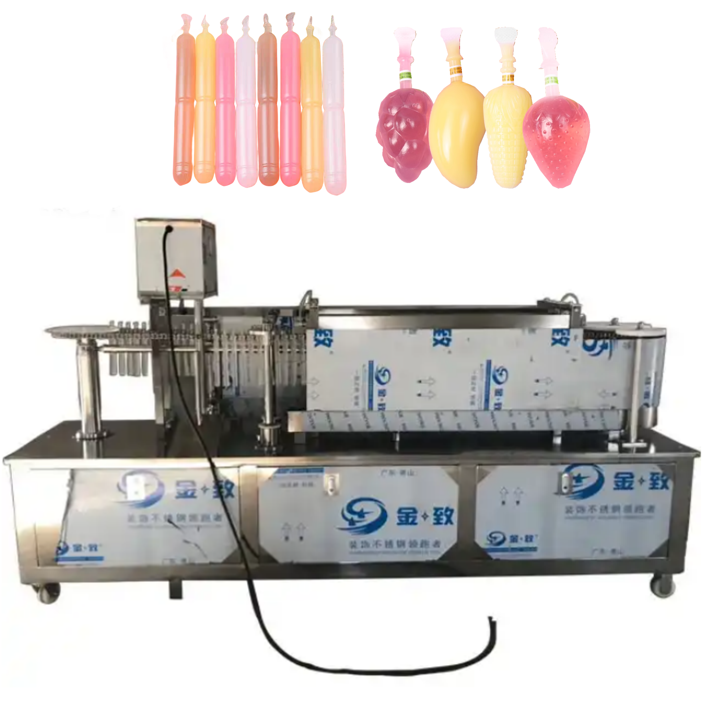 Synthetic Juice Ice Pop Filling Frozen Product Plastic Tube And Sealing  Lolly Jelly Liquid Fillig Machine